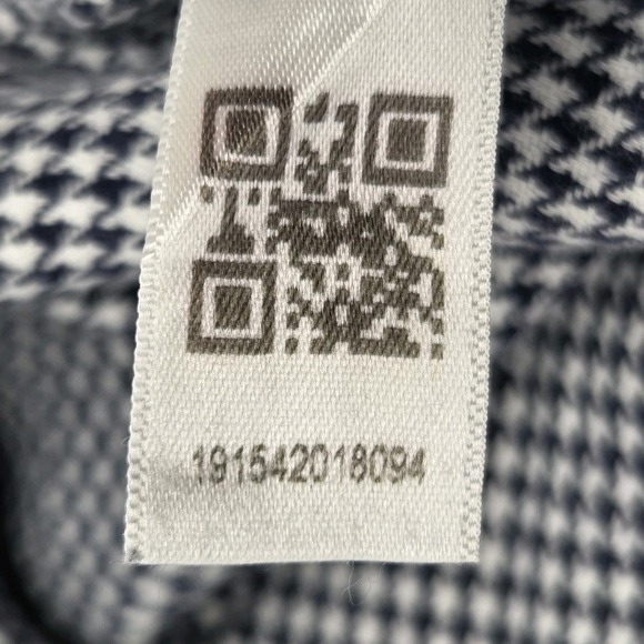 Bonobos Flannel Shirt Men's Medium Blue Houndstooth Slim Fit Button Down Soft - Picture 9 of 9